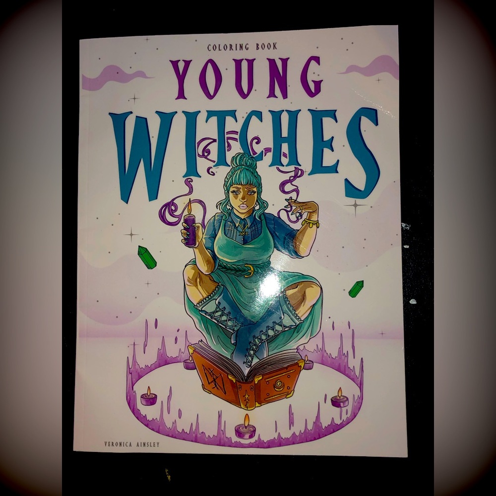 🧙‍♀️Young Witches Coloring Book with Elemental Powers for Adults🧙‍♀️